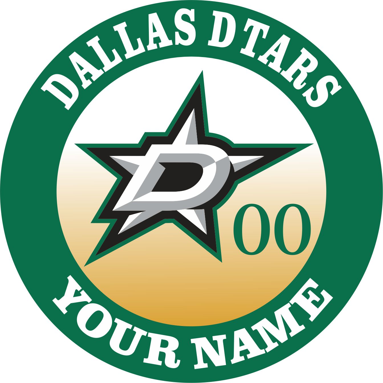 Dallas Stars Customized Logo iron on paper